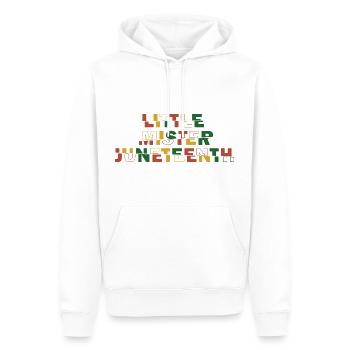 Juneteenth Cadeau de fierté de la Journée de l’histoire des Noirs - Sweat à capuche Premium bio Homme - blanc - Devant - Nico (187cm)