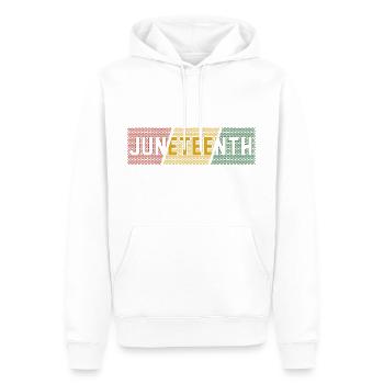 Juneteenth Black History Day Pride Gift - Men’s Premium Organic Hoodie - white - Front - Nico (187cm)
