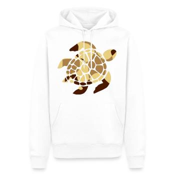 CAMOUFLAGE TURTLE TORTOISE SCHILDKROETE - Männer Premium Bio Hoodie - Weiß - Vorne - Nico (187cm)