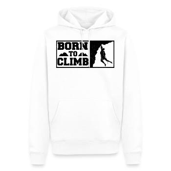 Born To Climb Kletter Boulder Shirt - Männer Premium Bio Hoodie - Weiß - Vorne - Nico (187cm)