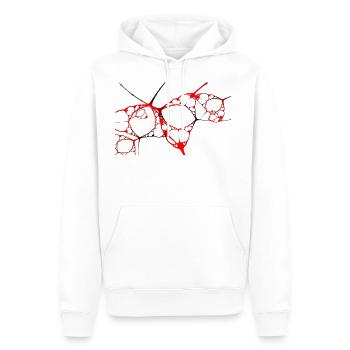 abstrakte Katze - Männer Premium Bio Hoodie - Weiß - Vorne - Nico (187cm)