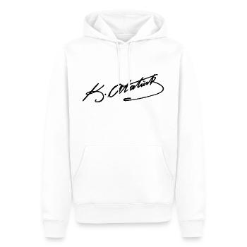 Kemal Atatürk - Sweat à capuche Premium bio Homme - blanc - Devant - Nico (187cm)