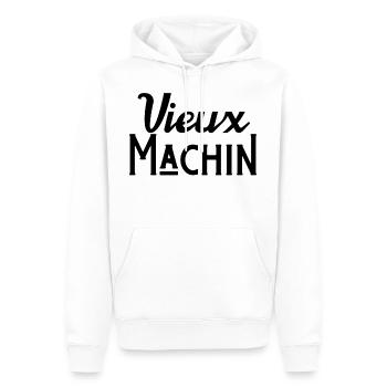 Vieux machin - Sweat à capuche Premium bio Homme - blanc - Devant - Nico (187cm)
