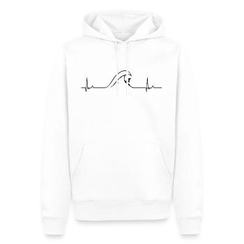 Battement de cœur de surfeur - Sweat à capuche Premium bio Homme - blanc - Devant - Nico (187cm)