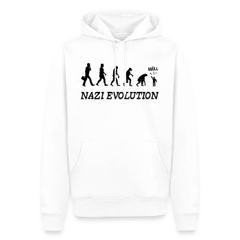 Anti Nazi Spruch - Männer Premium Bio Hoodie - Weiß - Vorne - Nico (187cm)