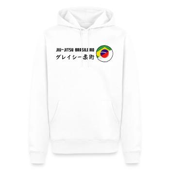 Jiu-Jitsu brésilien Brasileiro - Sweat à capuche Premium bio Homme - blanc - Devant - Nico (187cm)