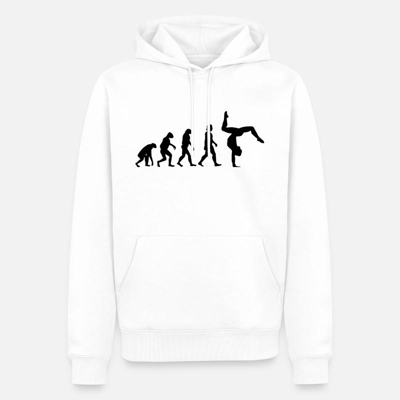 Turnen Handstand Evolution - Männer Premium Bio Hoodie - Weiß