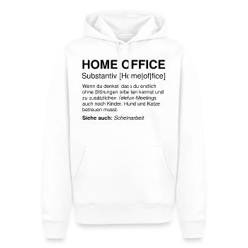 Home Office Definition Fun Büro Arbeiten Geschenk - Männer Premium Bio Hoodie - Weiß - Vorne - Nico (187cm)