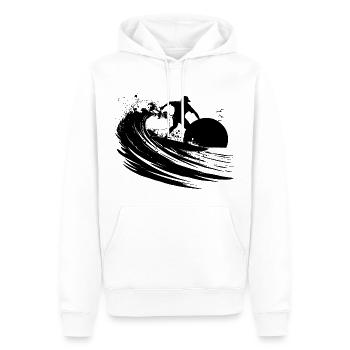 Surfeur - Sweat à capuche Premium bio Homme - blanc - Devant - Nico (187cm)
