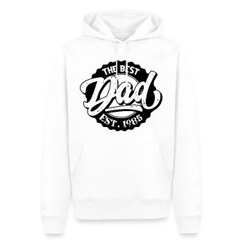Le Meilleur Papa EST 1985 - Sweat à capuche Premium bio Homme - blanc - Devant - Nico (187cm)