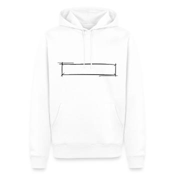 Dekorativer Rahmen. Banner / Namensschild Vorlage. - Männer Premium Bio Hoodie - Weiß - Vorne - Nico (187cm)