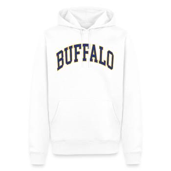 Buffalo - Männer Premium Bio Hoodie - Weiß - Vorne - Nico (187cm)