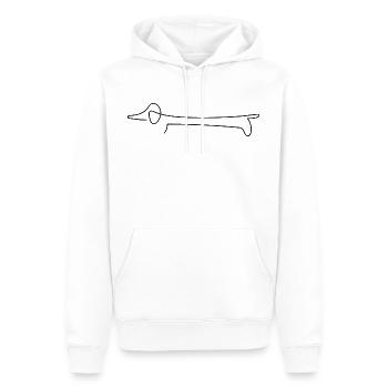 Teckel - Sweat à capuche Premium bio Homme - blanc - Devant - Nico (187cm)
