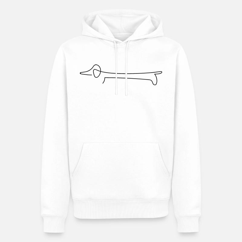 Dackel - Männer Premium Bio Hoodie - Weiß