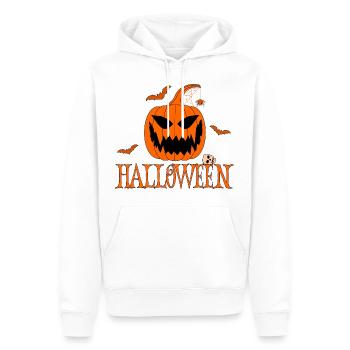 Halloween Orange - Männer Premium Bio Hoodie - Weiß - Vorne - Nico (187cm)