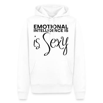 Emotional Intelligence Is Sexy - Men’s Premium Organic Hoodie - white - Front - Nico (187cm)