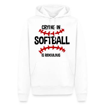 Pleurer Au Softball Est Ridicule 2 - Sweat à capuche Premium bio Homme - blanc - Devant - Nico (187cm)
