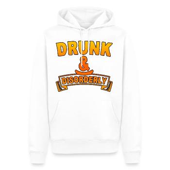 Drunk And Disorderly 4 - Männer Premium Bio Hoodie - Weiß - Vorne - Nico (187cm)