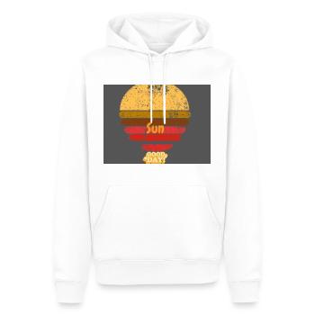 Sonne, schöner Tag - Männer Premium Bio Hoodie - Weiß - Vorne - Nico (187cm)