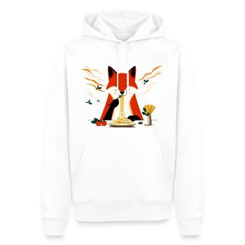 Pasta Fuchs - Männer Premium Bio Hoodie - Weiß - Vorne - Nico (187cm)