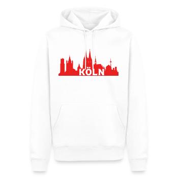 Ville de Cologne Ville de la cathédrale de Cologne Skyline Cologne - Sweat à capuche Premium bio Homme - blanc - Devant - Nico (187cm)