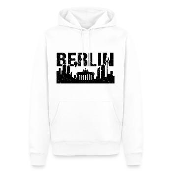 Berlin Skyline Vintage Hauptstadt Berlin - Männer Premium Bio Hoodie - Weiß - Vorne - Nico (187cm)
