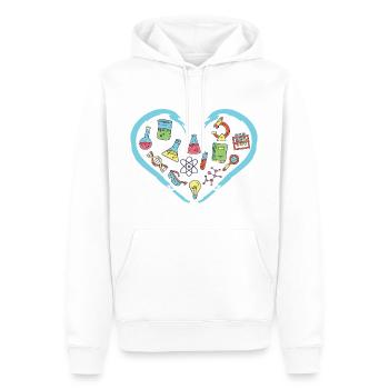 Ich liebe Wissenschaft und Physik - Männer Premium Bio Hoodie - Weiß - Vorne - Nico (187cm)