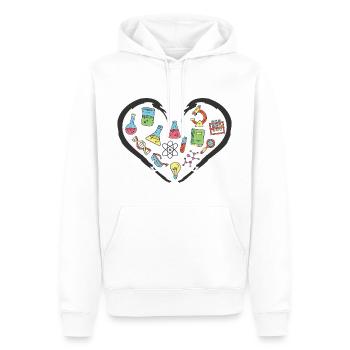 Ich liebe Wissenschaft und Physik - Männer Premium Bio Hoodie - Weiß - Vorne - Nico (187cm)