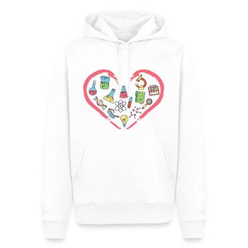 Ich liebe Wissenschaft und Physik - Männer Premium Bio Hoodie - Weiß - Vorne - Nico (187cm)