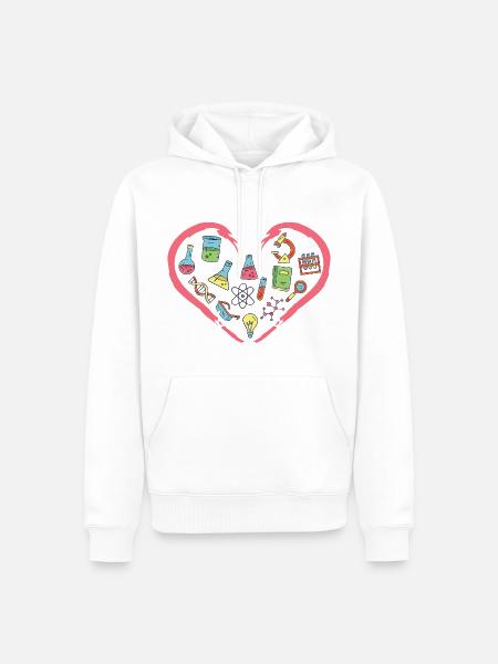 I love Science and Physics - Men’s Premium Organic Hoodie - white