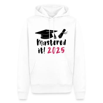 Gemeistert 2025 Master Abschluss Graduiert 2025 - Männer Premium Bio Hoodie - Weiß - Vorne - Nico (187cm)