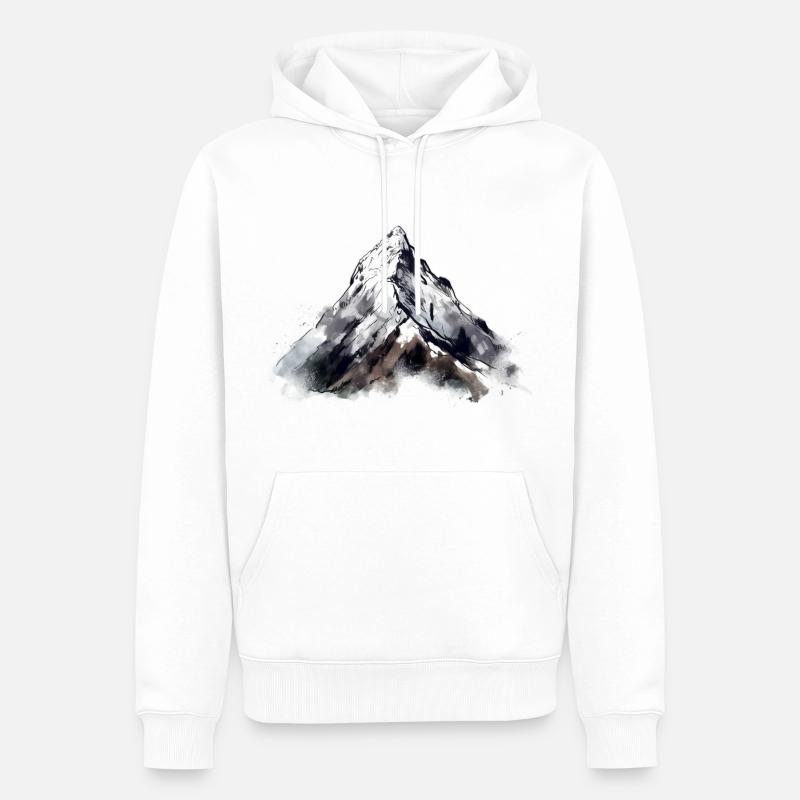 Berge - Männer Premium Bio Hoodie - Weiß