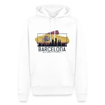 Barcelona is always a good idea - Men’s Premium Organic Hoodie - white - Front - Nico (187cm)