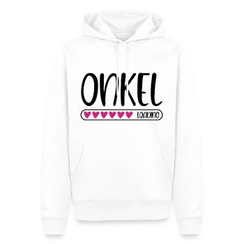 Onkel loading - Männer Premium Bio Hoodie - Weiß - Vorne - Nico (187cm)