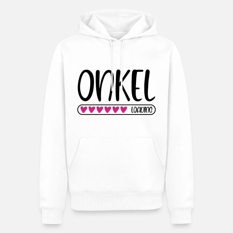 Onkel loading - Männer Premium Bio Hoodie - Weiß