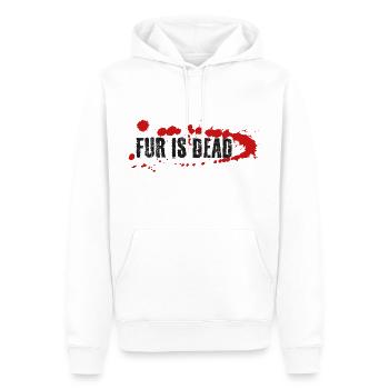 La fourrure est morte - Sweat à capuche Premium bio Homme - blanc - Devant - Nico (187cm)