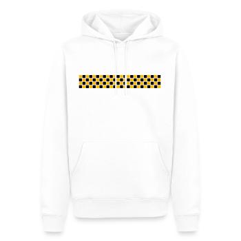Bande à carreaux - Sweat à capuche Premium bio Homme - blanc - Devant - Nico (187cm)