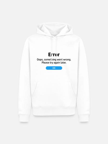 Fehler, etwas ist schiefgelaufen. Bitte versuchen - Männer Premium Bio Hoodie - Weiß
