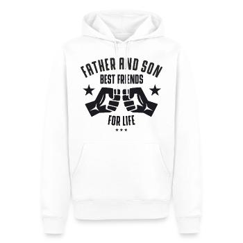 Father and Son best friends for life - Männer Premium Bio Hoodie - Weiß - Vorne - Nico (187cm)