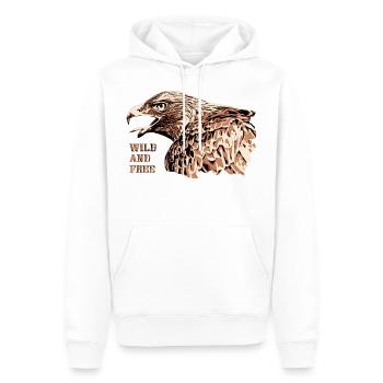 Adler Steinadler Greifvogel sepia Wilder Westen - Männer Premium Bio Hoodie - Weiß - Vorne - Nico (187cm)