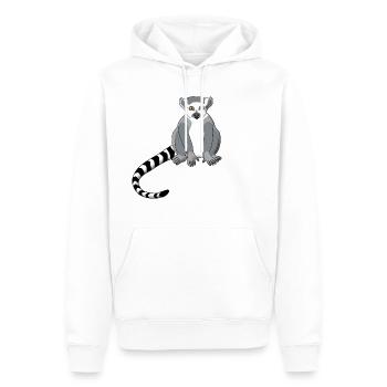 Lemur - Männer Premium Bio Hoodie - Weiß - Vorne - Nico (187cm)