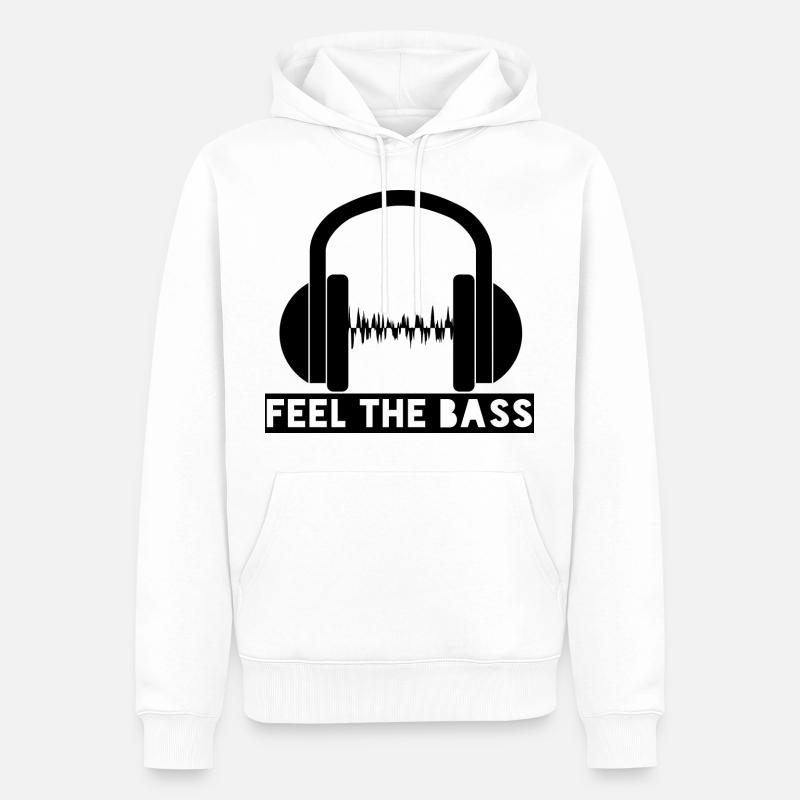 sentir la basse - Sweat à capuche Premium bio Homme - blanc