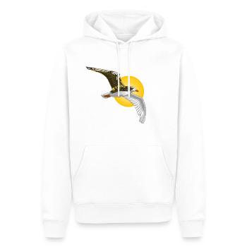 Steampunk Möve - Sweat à capuche Premium bio Homme - blanc - Devant - Nico (187cm)