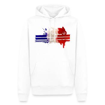Motorrad Motorsport Frankreich Rennstreifen - Männer Premium Bio Hoodie - Weiß - Vorne - Nico (187cm)