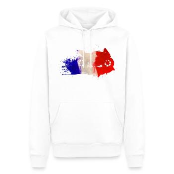 Moto Art Motorsport Frankreich Flagge - Männer Premium Bio Hoodie - Weiß - Vorne - Nico (187cm)