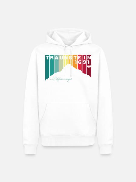 Traunstein Berg Salzkammergut Austria Österreich - Männer Premium Bio Hoodie - Weiß