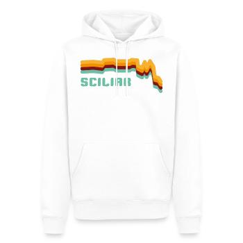Sciliar 2563 Dolomiti Sciliar Dolomites Tyrol du Sud - Sweat à capuche Premium bio Homme - blanc - Devant - Nico (187cm)