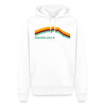 Marmolada Dolomites Dolomiti 3343 Tyrol du Sud Randonnée - Sweat à capuche Premium bio Homme - blanc - Devant - Nico (187cm)