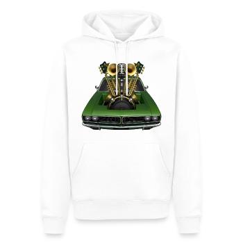 BRASS BAND – Ton & Bild - Männer Premium Bio Hoodie - Weiß - Vorne - Nico (187cm)