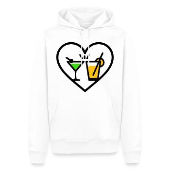 Cocktails Herz Sommer Party Strand Geschenk - Männer Premium Bio Hoodie - Weiß - Vorne - Nico (187cm)